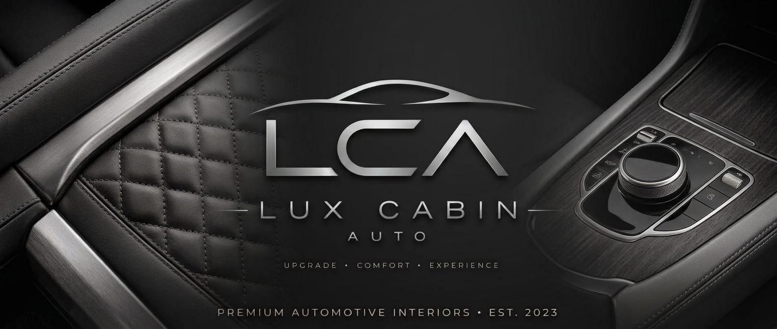 Estúdio LUXCABIN com o logótipo Lux Cabin Auto